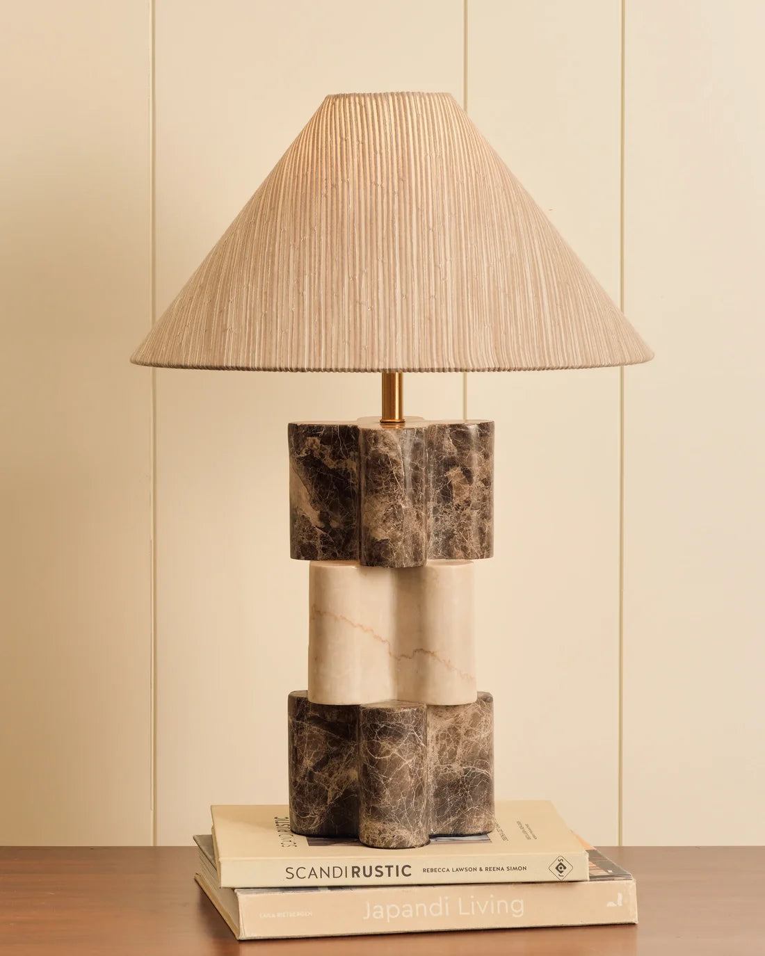 Soho - Brown Emprador / Bottocino & Linen lampshade | Table Lamp