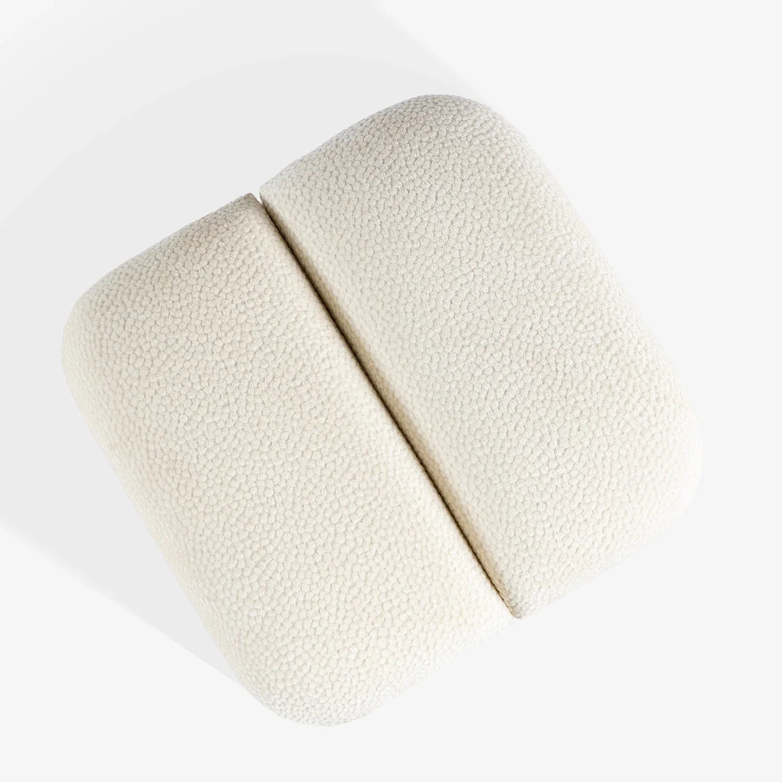 Loaf Pouf | Upholstery and Acacia Wood