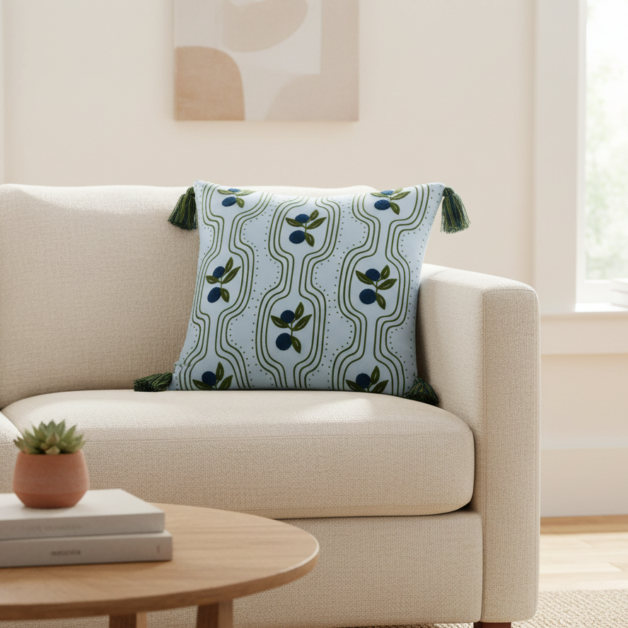 Olive Frost Cushion Cover