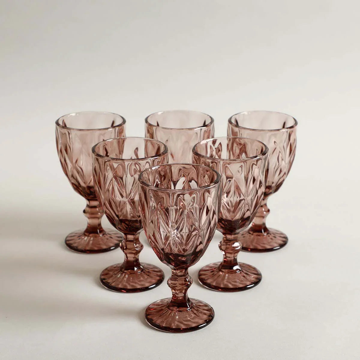 Jeniffer Purple Stem Glass Set Of 6