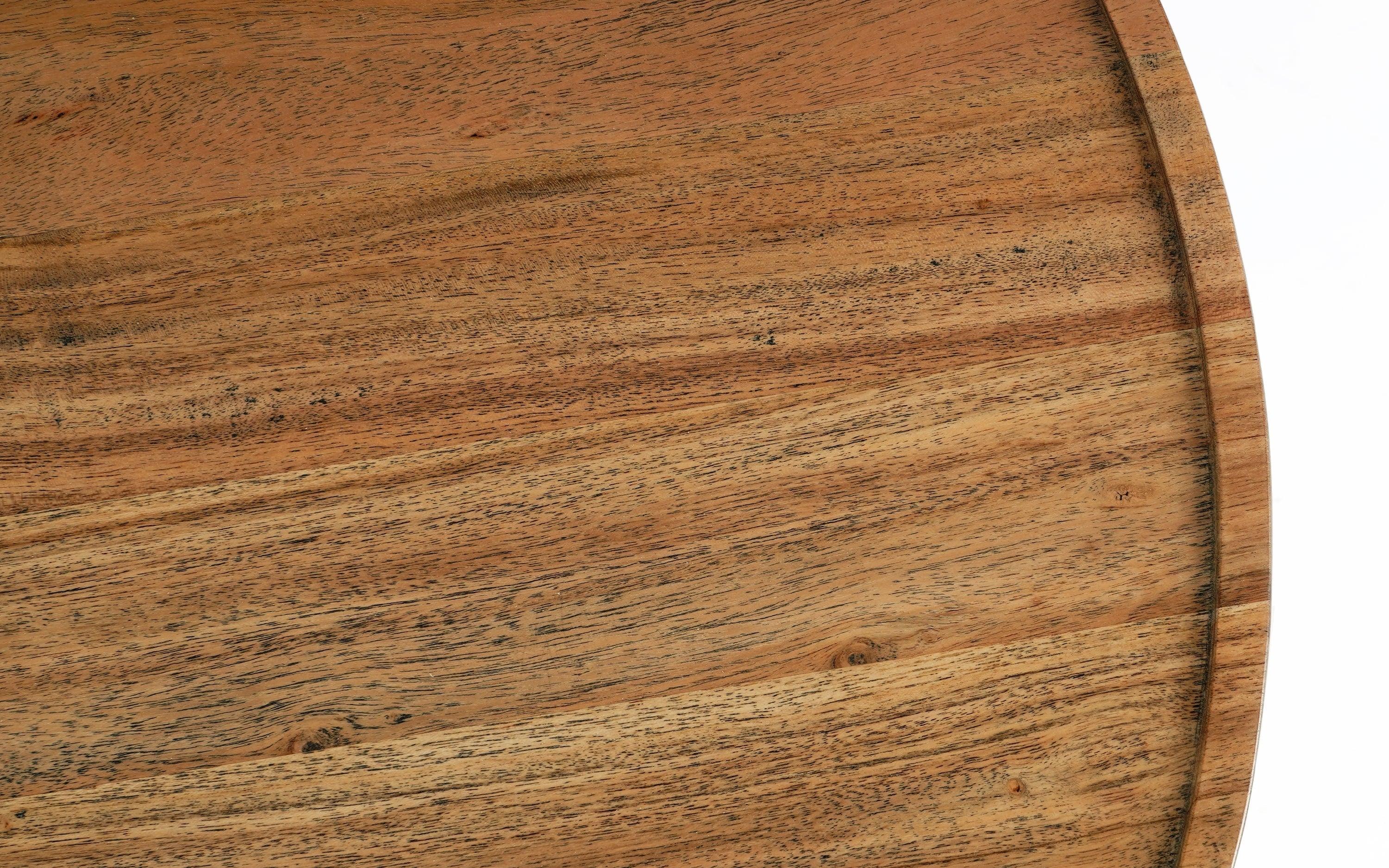 Kotaro Wooden Round Coffee Table | Solid Acacia Wood Center Table for Living Room