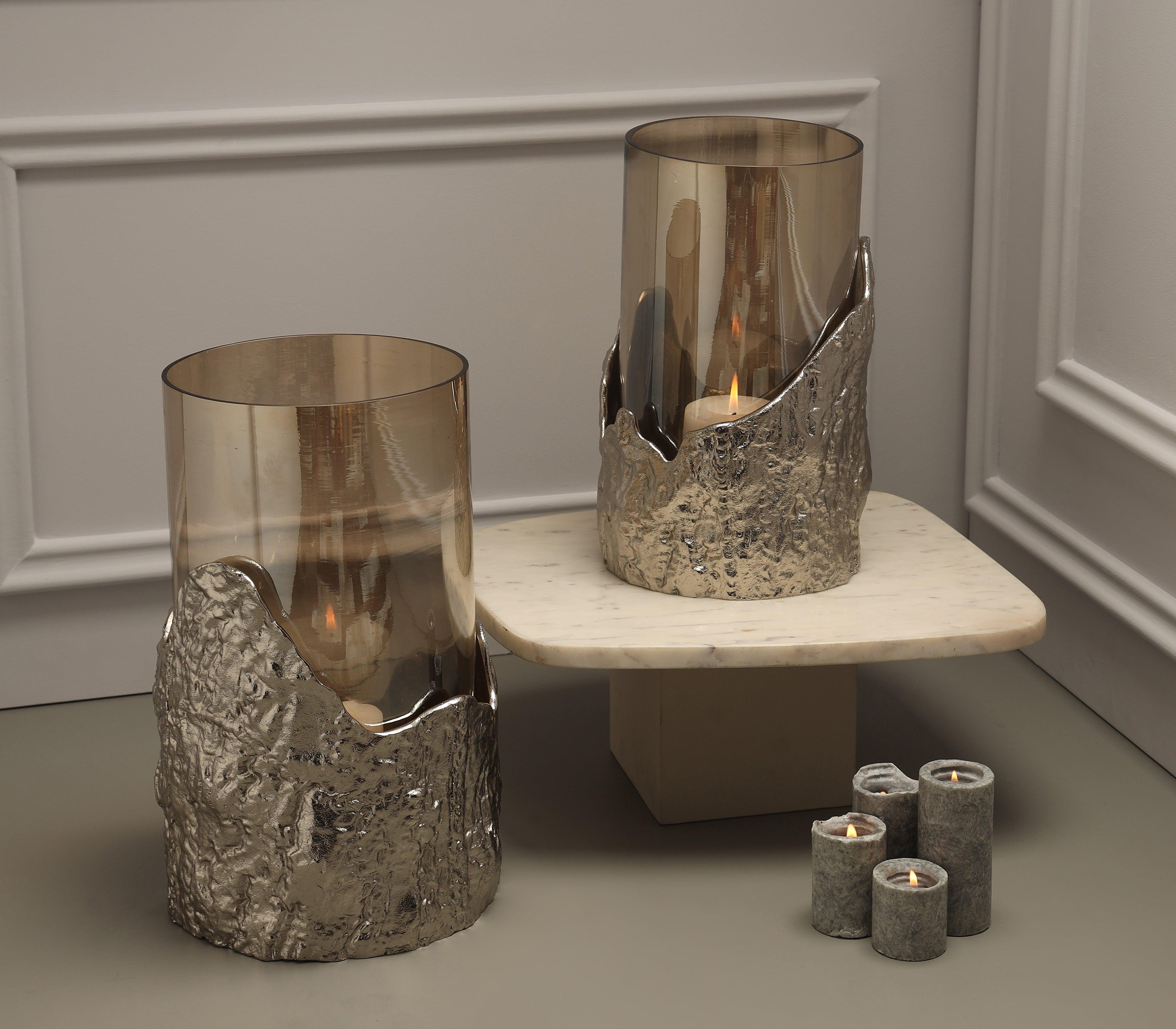 Birch Hurricane Candle Holder