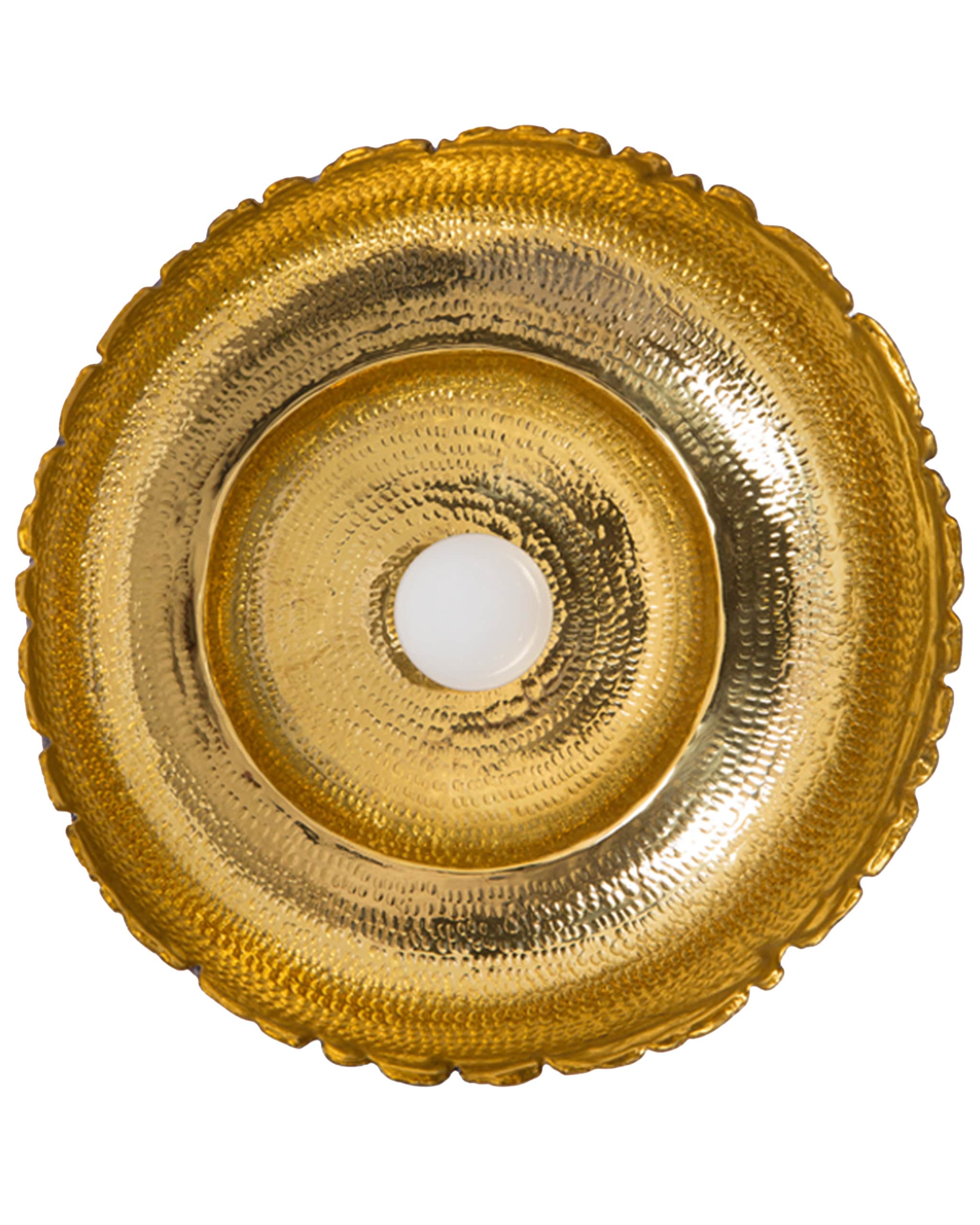 Wavy Pendant | Brass And Wood