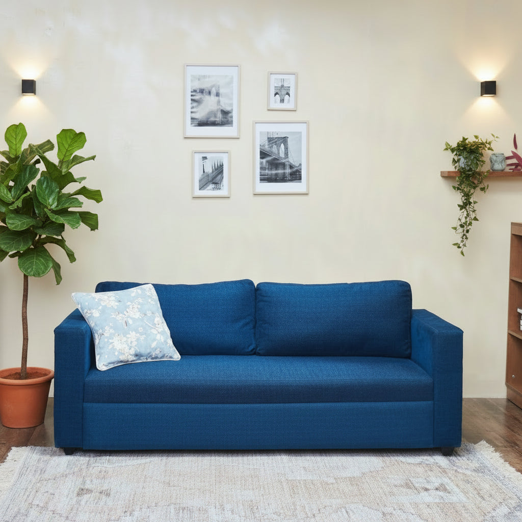 Agatti Fabric Sofa (Blue)
