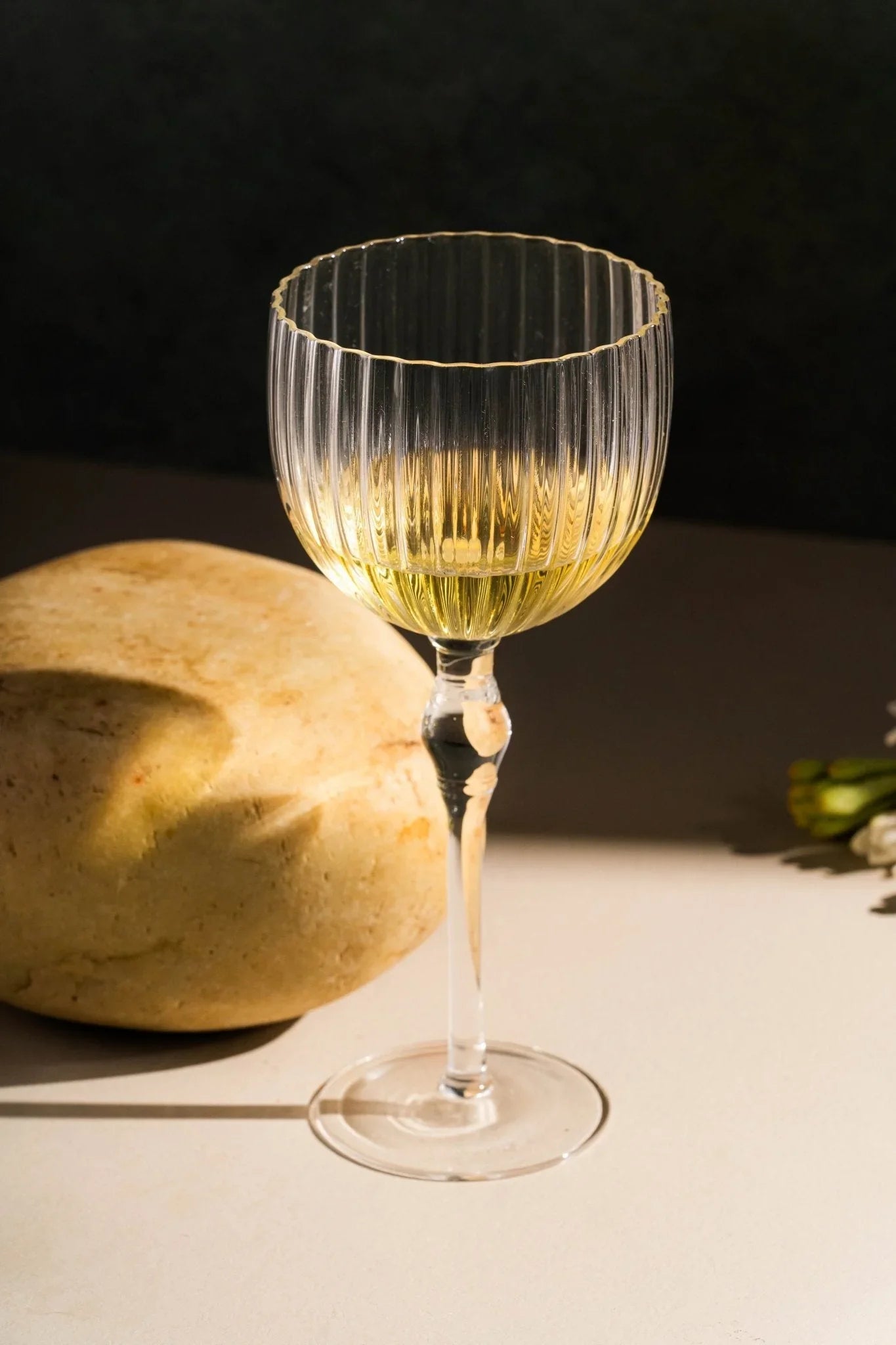 Golden Rim Elite Glasses - Premium Clear Glass Set of 6