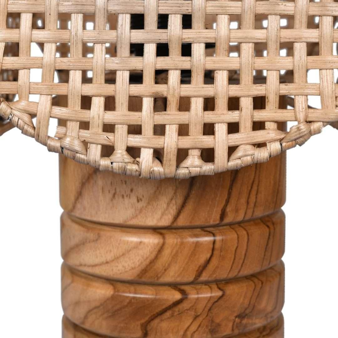 Ahoto Cane Table Lamp for Living Room | Eco-Friendly Rattan Desk Lamp | Home Decor Lamp