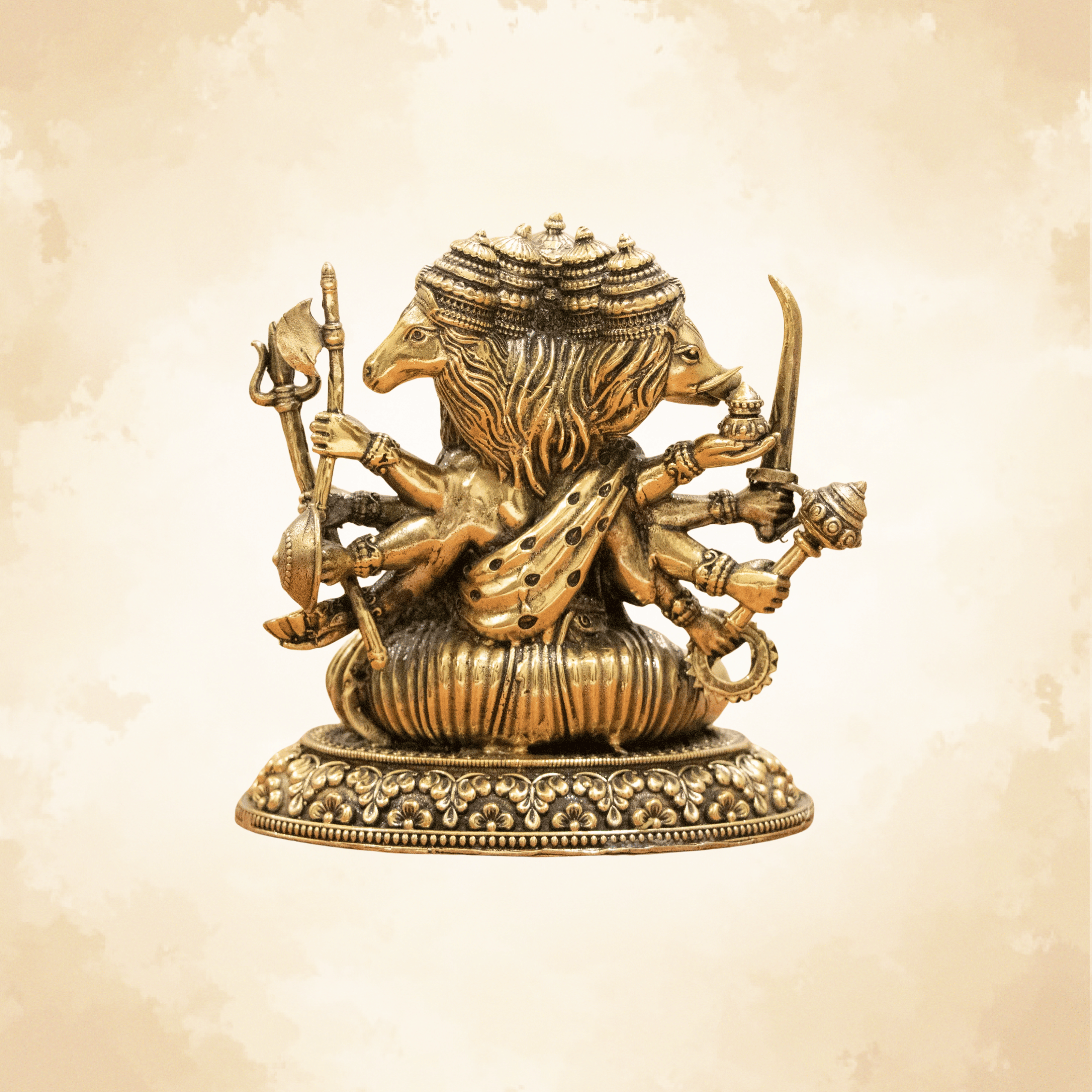 Pure Brass Panchmukhi Hanuman Murti | Lord Hanuman Idol for Protection, Courage & Positivity