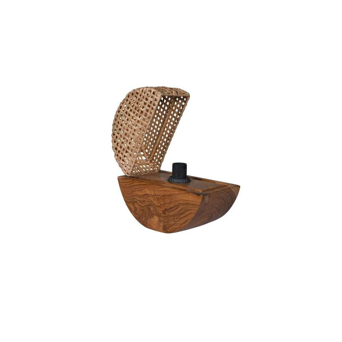 Noksen Cane Teak Table Lamp | Premium Cane Table lamp for Home Decoration