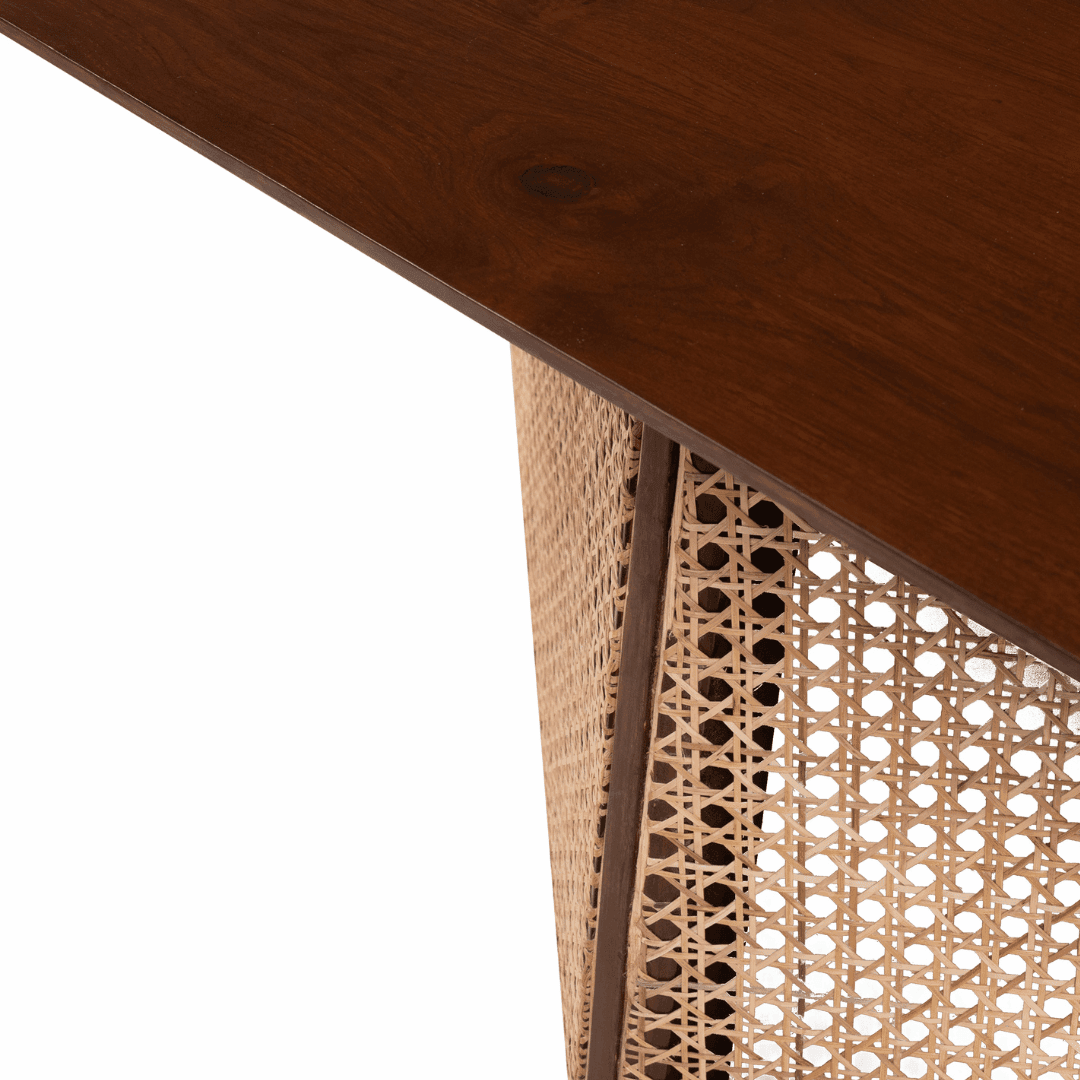 Ariella Teakwood Cane Coffee Table for Living Room | Center Table | Home Decor Tea Table