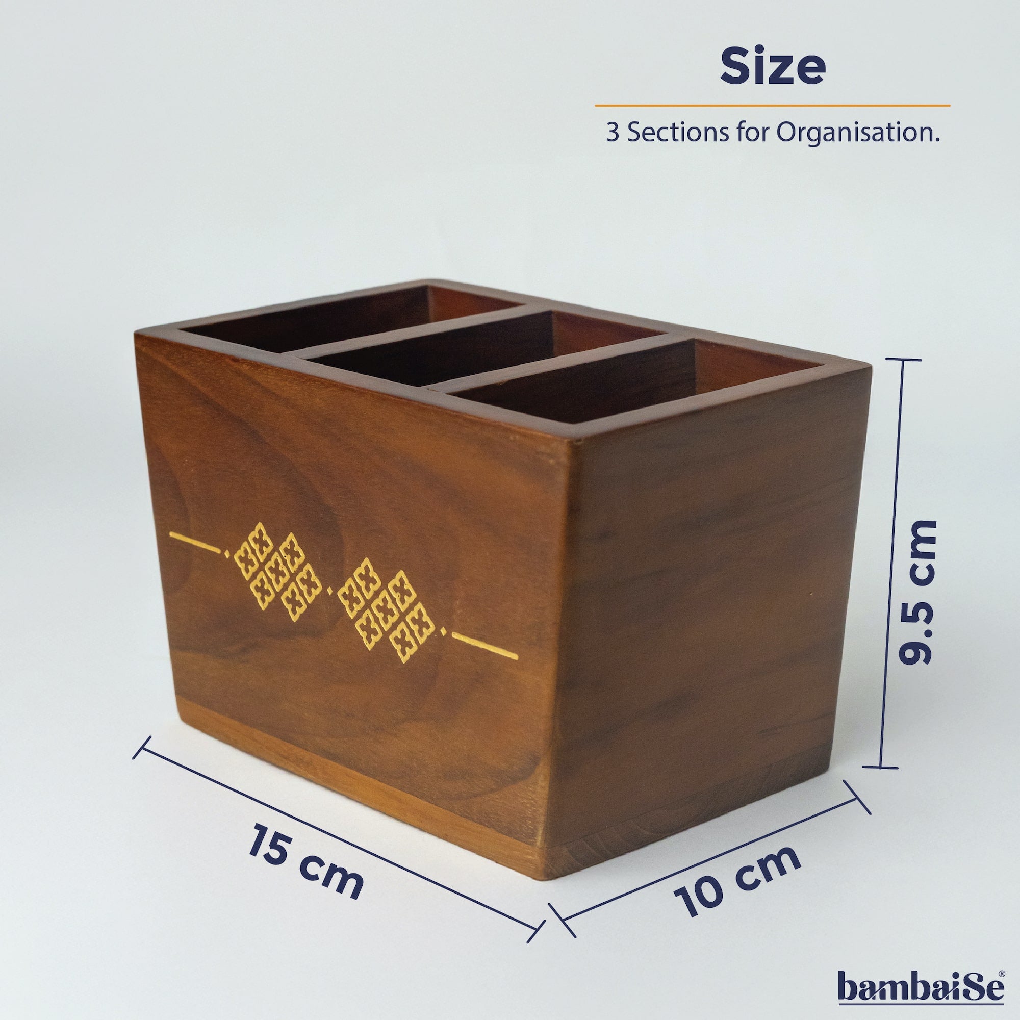 Remote Teak Holder Organiser