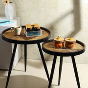 Dune Round Side Tables Set | Sculptural Nesting Tables