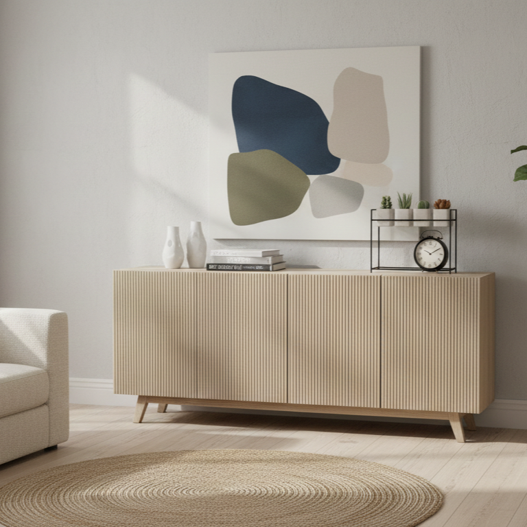 Slatted Credenza  | Mango Wood