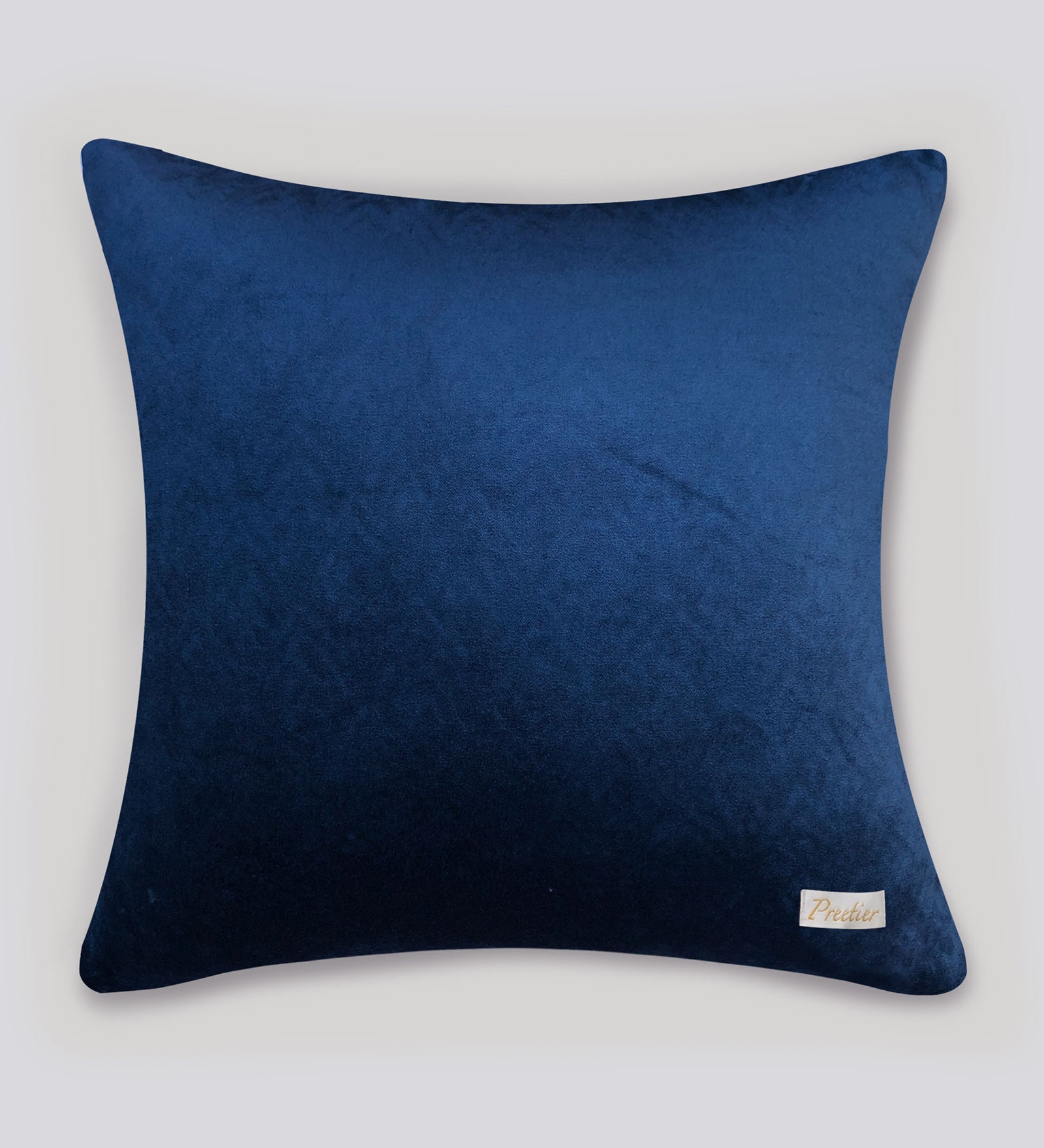 Mayur Jaal Embroidered Quilted Cushion Covers - Beige, 18 x 18