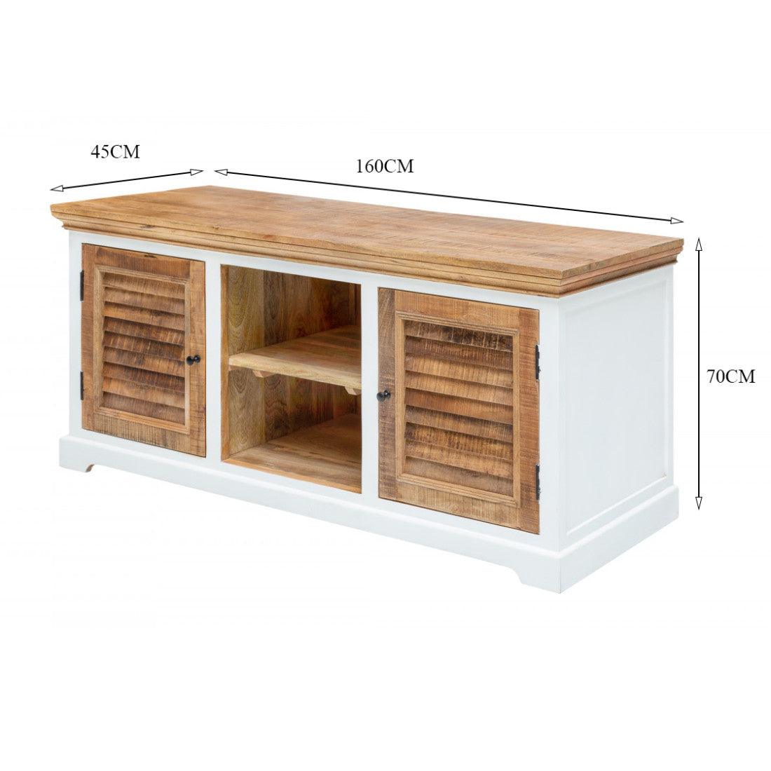 Whitewave Solid Wood Tv Cabinet Two Door Storage Unit | Entertainment Unit (Tv Unit)