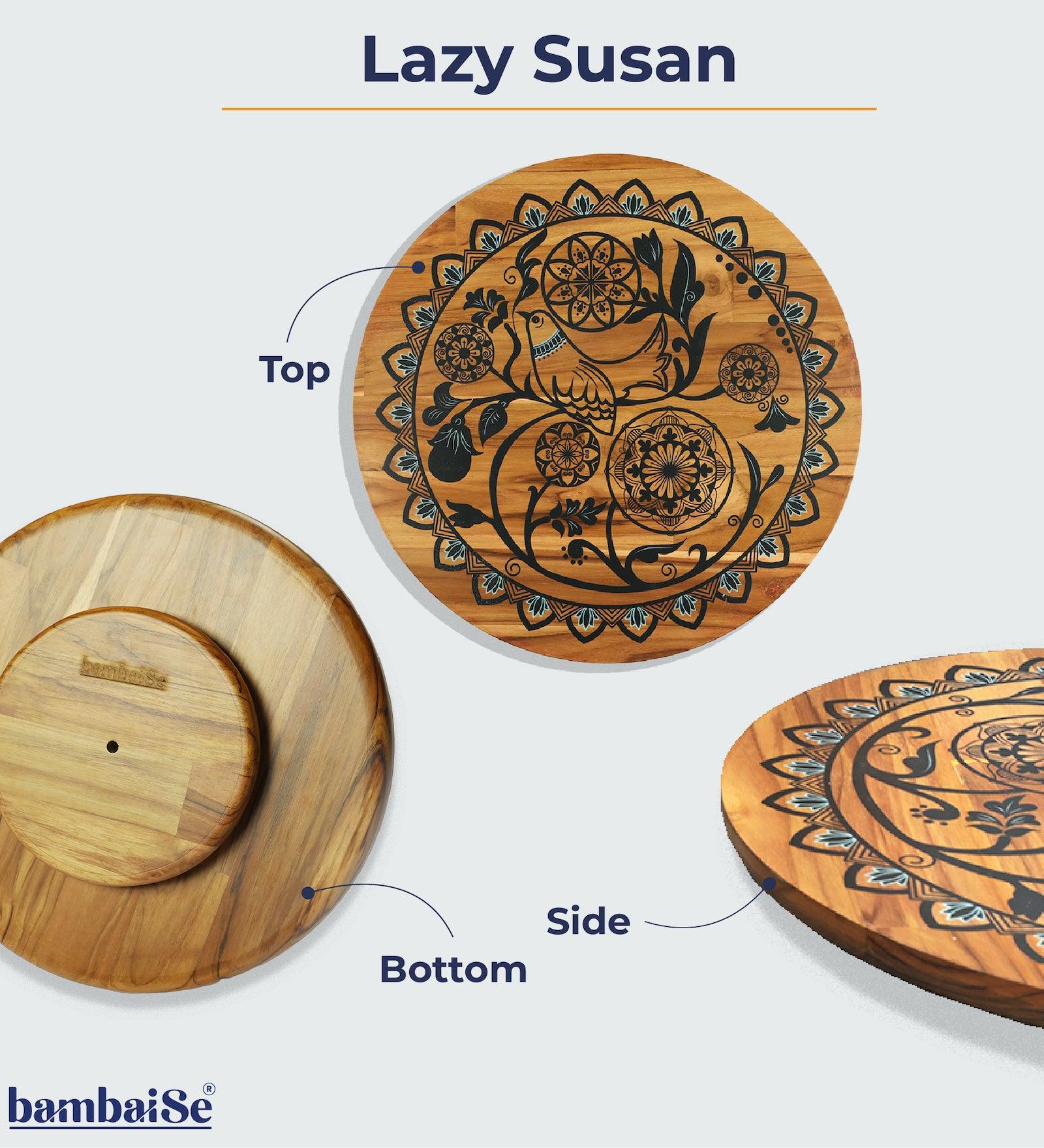 Bird On A Mandala Lazy Susan