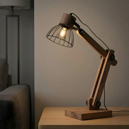 Calder Wooden Task Lamp