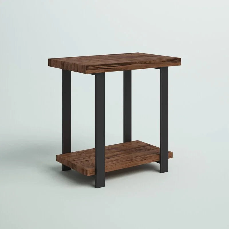 Rise Solid Sheesham Wooden End Table | Side Table for Living Room