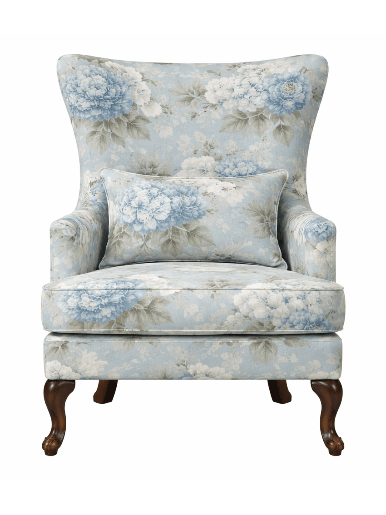 Imperia Premium Floral Wingback Accent Chair