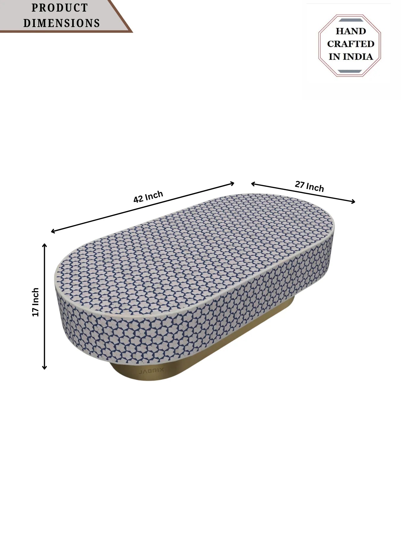 Inlay Jordan Oval Shape Coffee Table - Targua