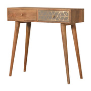 Dice  Console Table for Living Room | Solid Mango Wood Entryway Table