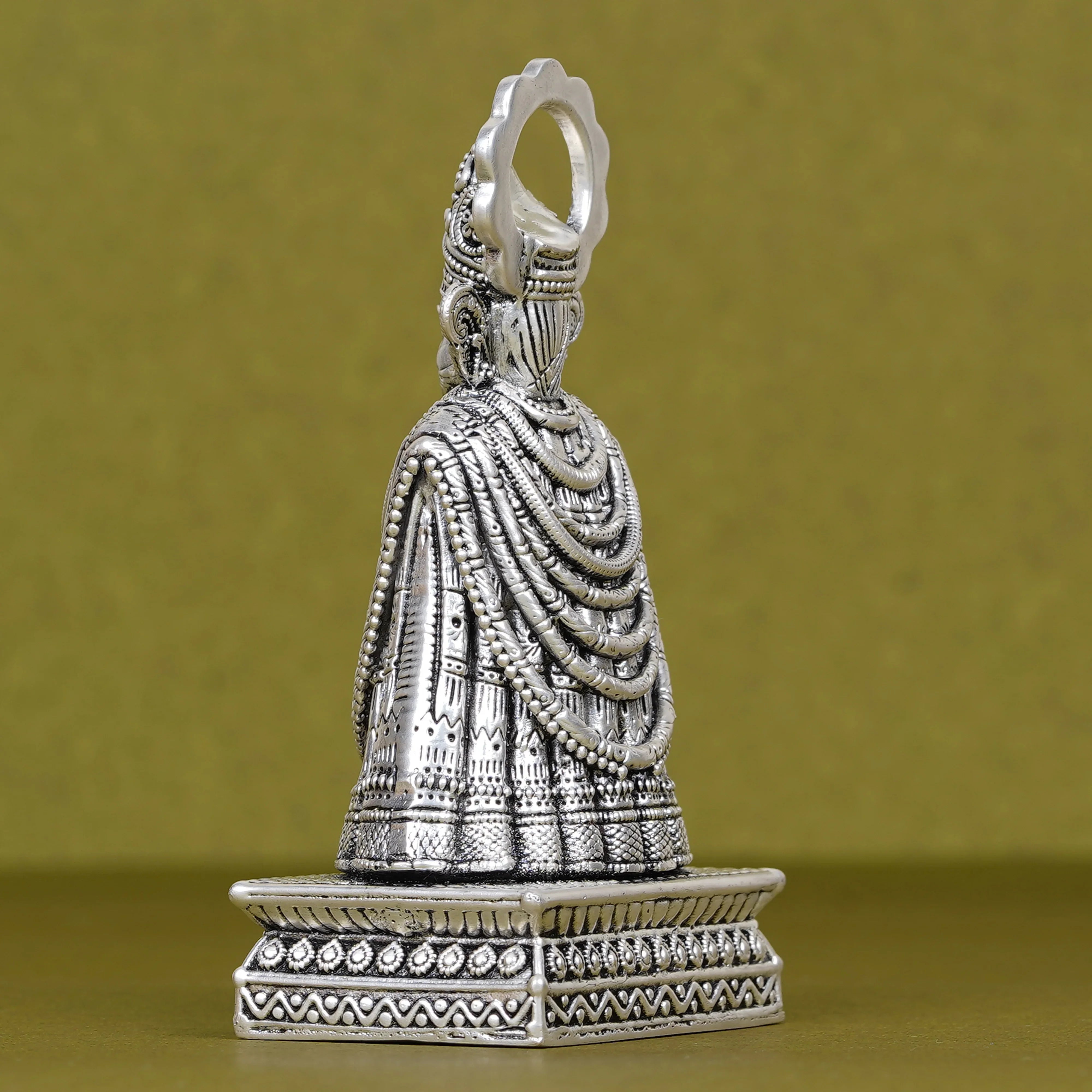 Pure Silver Plated Brass Hanuman Ji Dashboard Idol