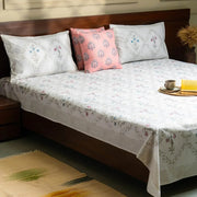 Pastel Petal Bedsheet With Pillow Covers