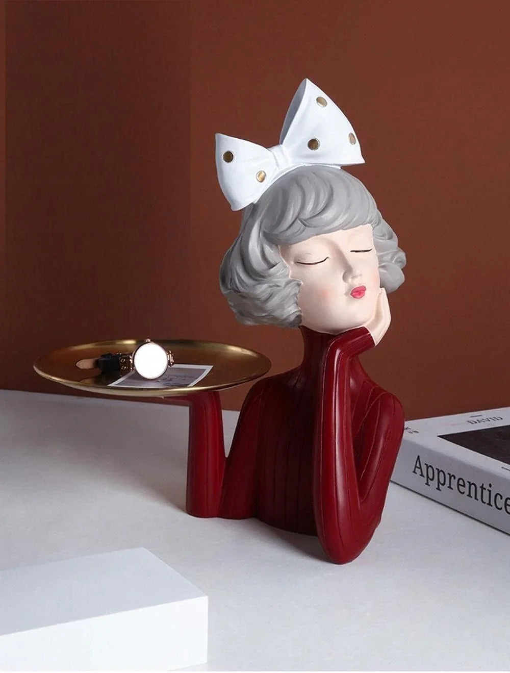 Decoration, 3D Pretty Girl Statue, Miniature Figure, Modern Nordic, Sculpture, Table Decoration, Living Room, Decorative, Desk Storage