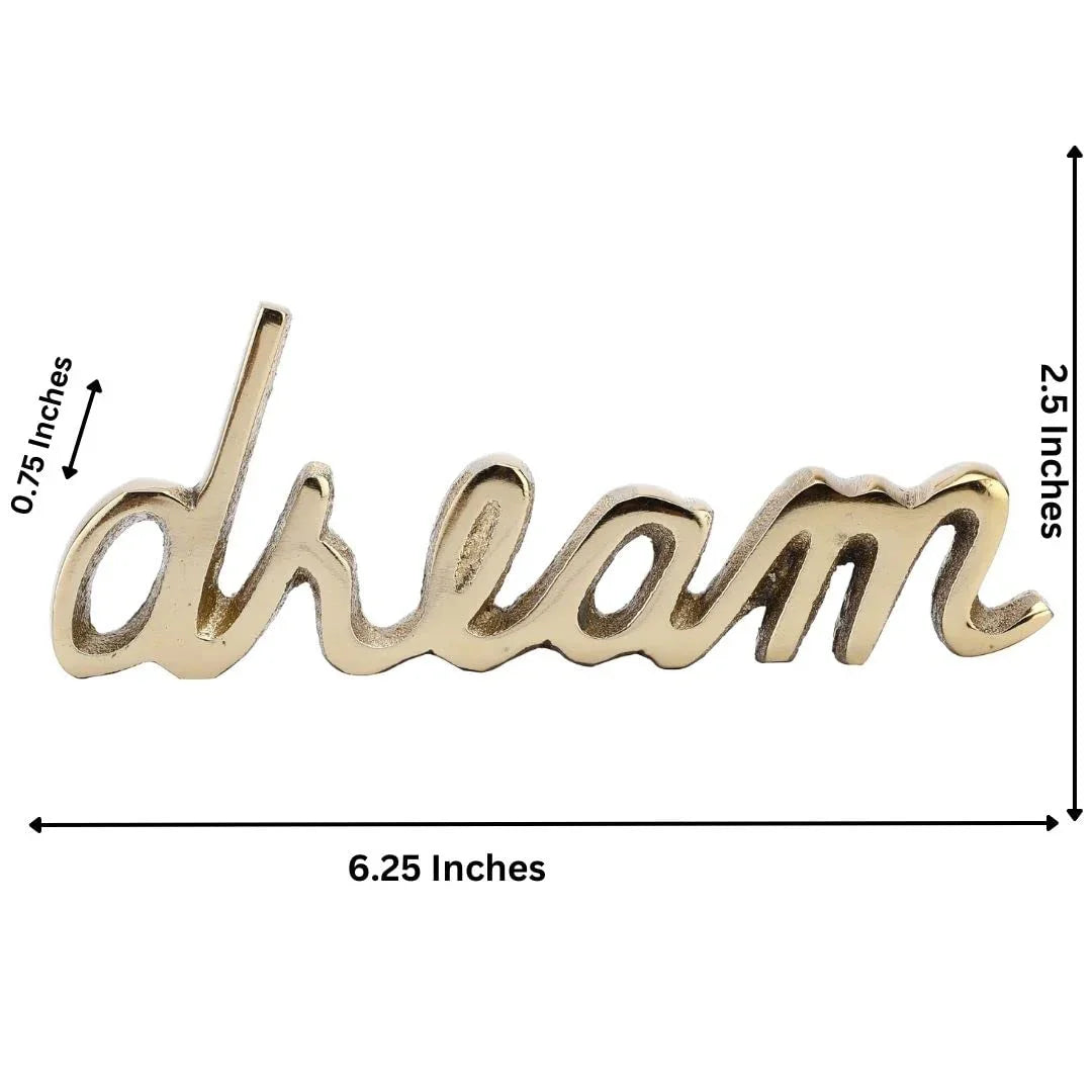 Tabletop Free Standing | Sign-Dream - Gold