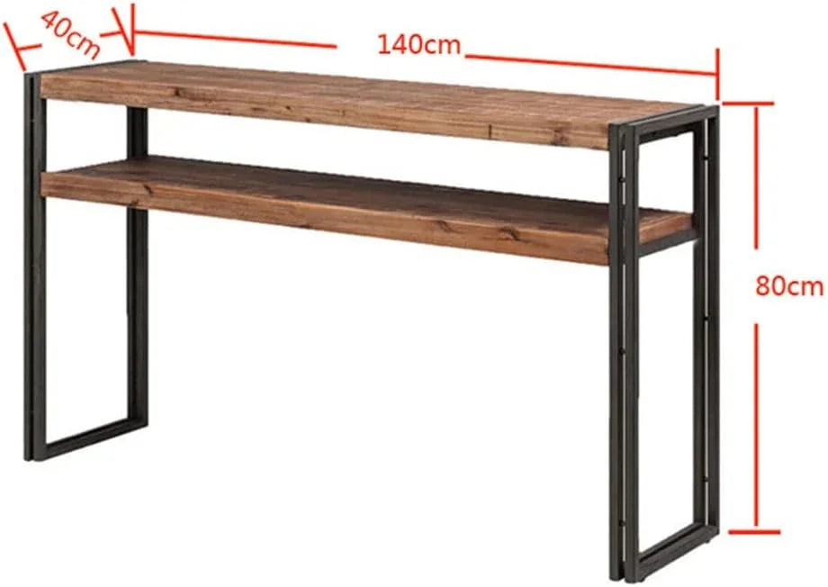 Roman Idustrial Wooden Console Table