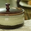 Corjuem Green Ceramic Casserole With Wooden Lid | Serving Hotpot For Home