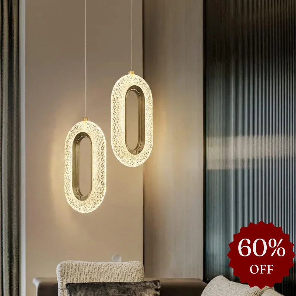 Nordic Luxury LED Hanging Light | Metal and Acrylic