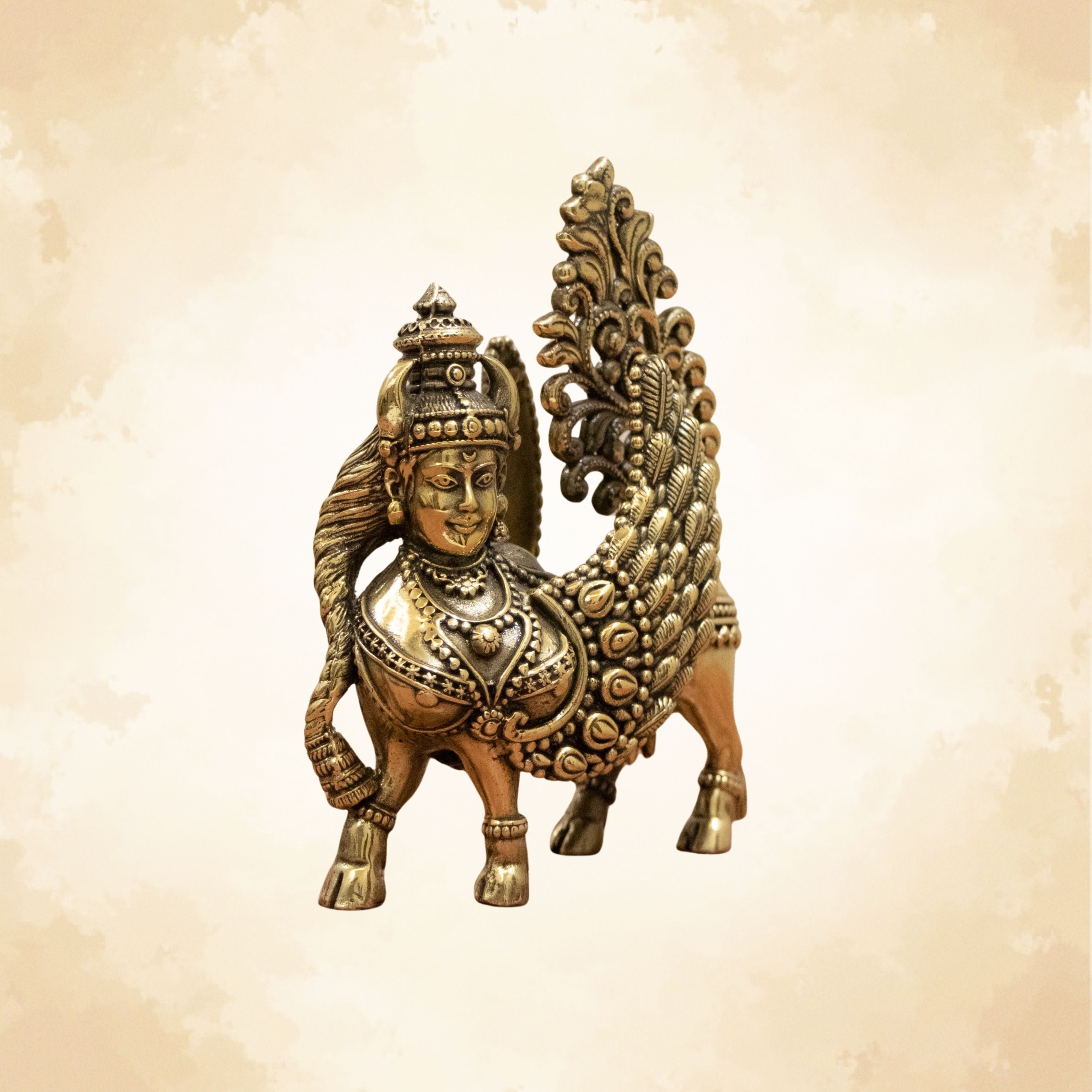 Kamdhenu Cow Brass Idol for Prosperity & Abundance | Vastu Decor