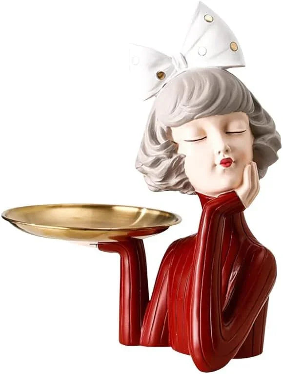 Decoration, 3D Pretty Girl Statue, Miniature Figure, Modern Nordic, Sculpture, Table Decoration, Living Room, Decorative, Desk Storage