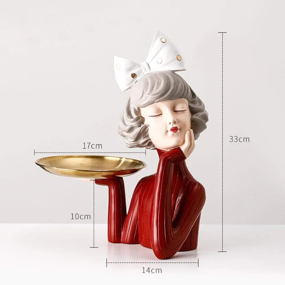 Decoration, 3D Pretty Girl Statue, Miniature Figure, Modern Nordic, Sculpture, Table Decoration, Living Room, Decorative, Desk Storage
