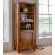 Tallboy Solid Sheesham Wood Bookshelf In Honey Finish