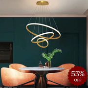 Modern Spiral LED Chandelier Light for Living Room | 3 Color Changing Acrylic Ceiling Hanging Light | Luxury Pendant Light for Home Decor