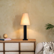Solis Table Lamp | Mild Steel and Linen Fabric