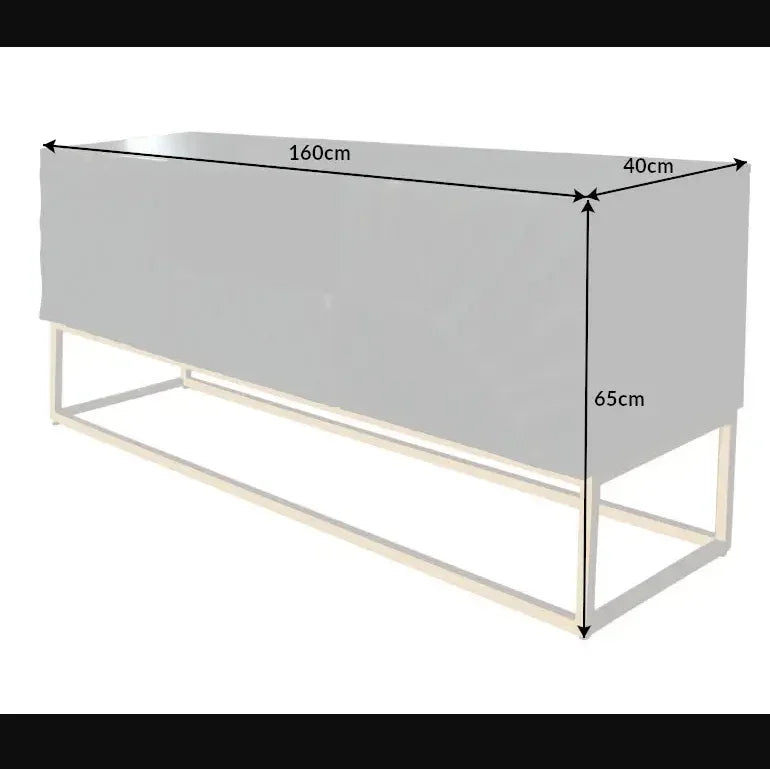 Wave TV Unit with 2 Doors | Solid Mango Wood TV Cabinet for Living Room