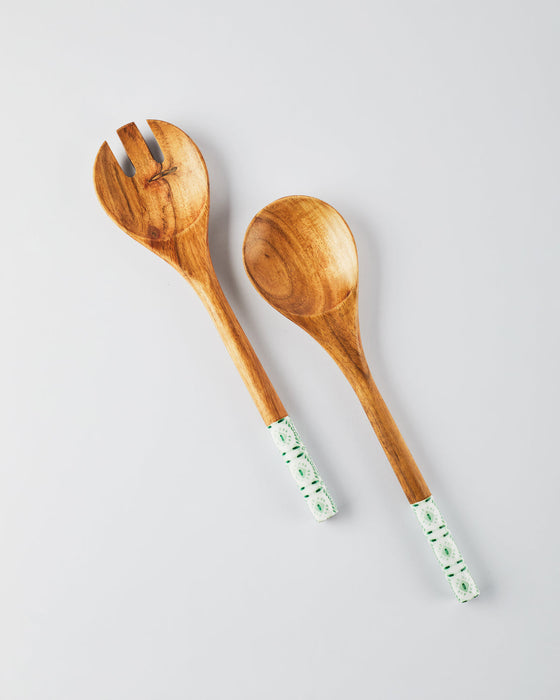 Wooden Salad Servers | Elegant Fork & Spoon Serving Set