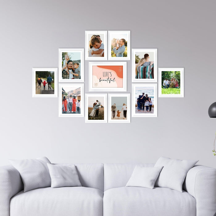 Life's Beautiful Set of 11 Frames | Photo Frame & Scenery for Living Room Decor