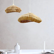 Alokik Handwoven Rattan Pendant Lamp | Sculptural Ambient Ceiling Light Lamp