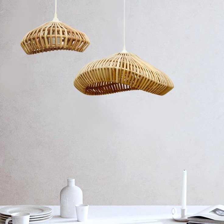 Alokik Handwoven Rattan Pendant Lamp | Sculptural Ambient Ceiling Light Lamp