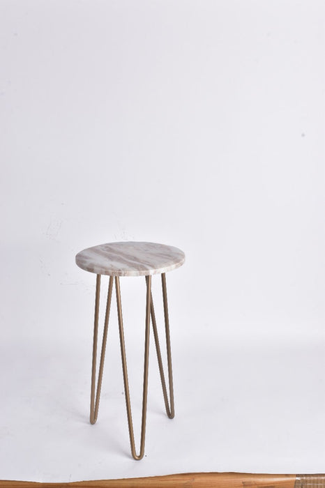 Minimalist Marble-Top Plant Stand