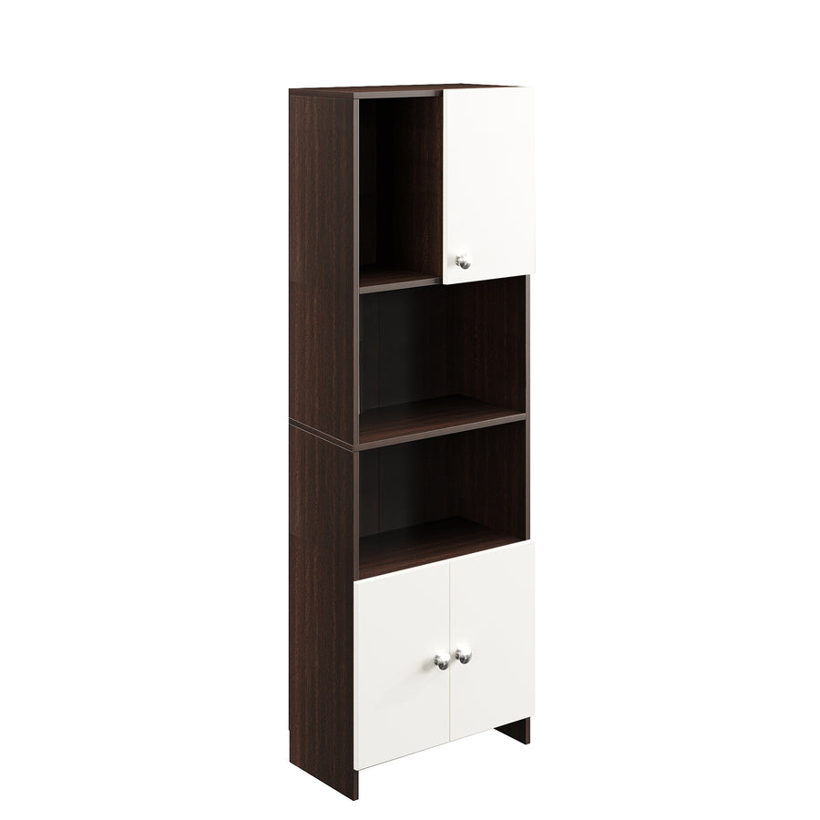 Bookshelf with Doors and Storage Cabinet - Stenza