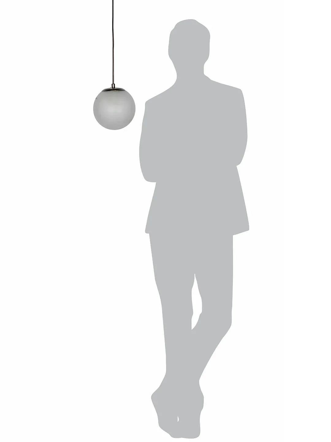 Frosted 6 inch Globe Pendant Light with Antique Brass Fixture