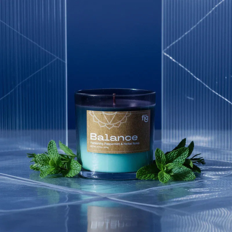 Balance Peppermint Vegan Wax Candle - Palm Wax Scented