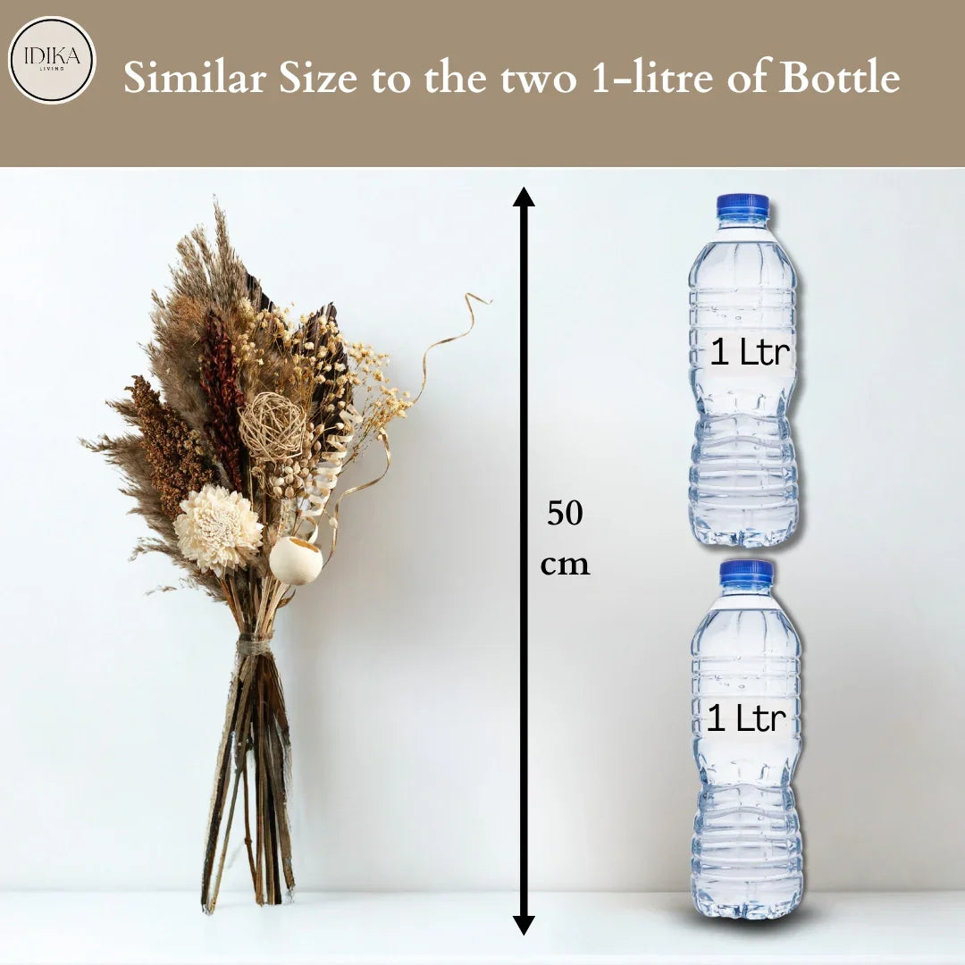 Ivory Wild Bunch Dried Flower Bouquet | Neutral Rustic Decor & DIY Wedding Flowers