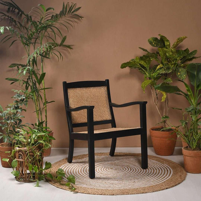 Aaraam Cane Armchair | Unique Design & Wooden ArmChair for Living Room