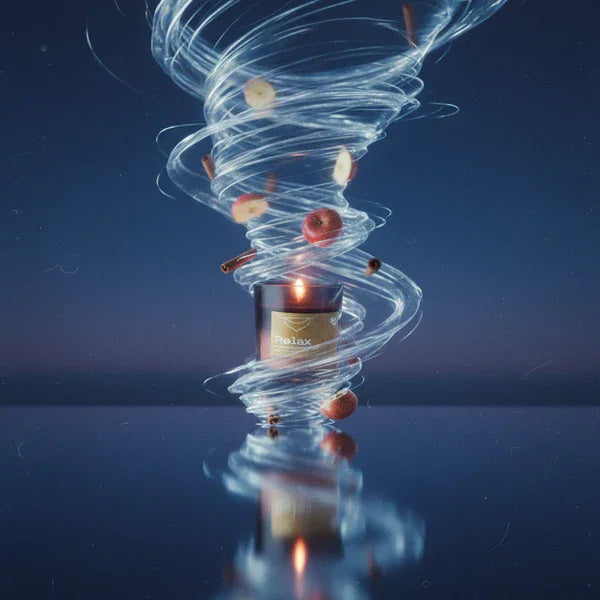 Relax Apple & Cinnamon Vegan Wax Candle - Palm Wax Scented