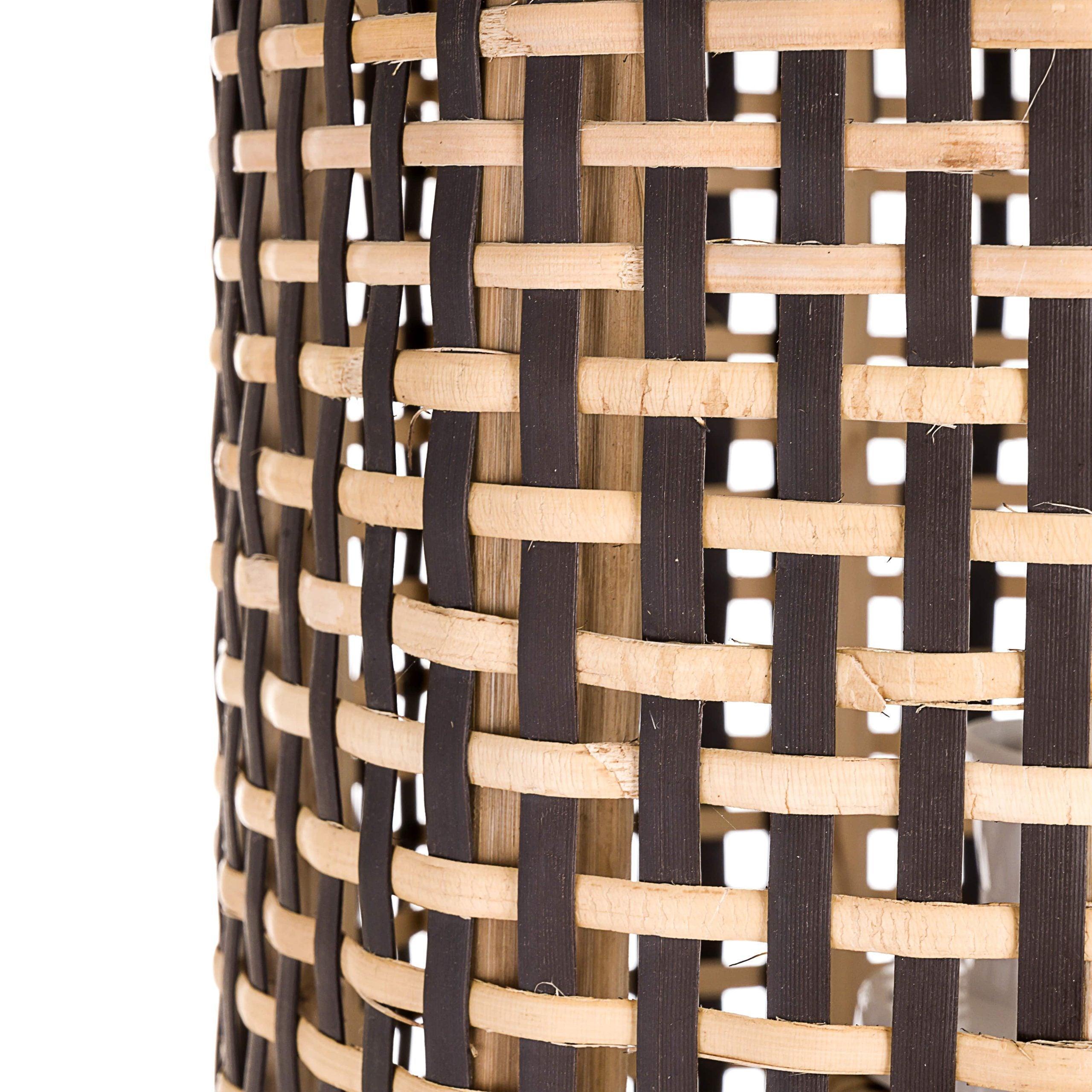 Dawki Bamboo & Cane Floor Lamp | Standing Light for Living Room & Home Decoration